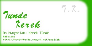 tunde kerek business card